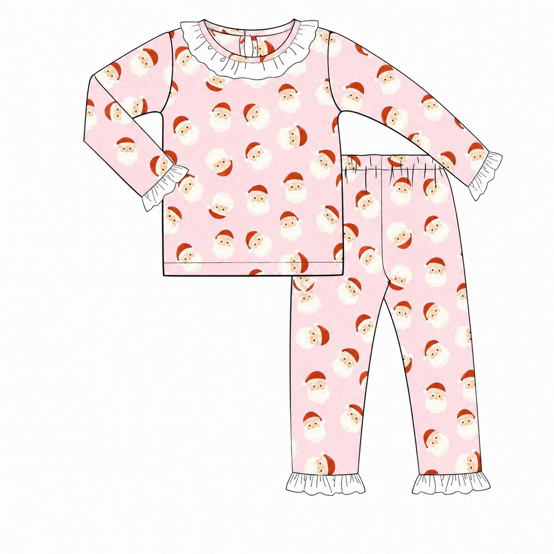 Holly Jolly Pajama Set in Pink