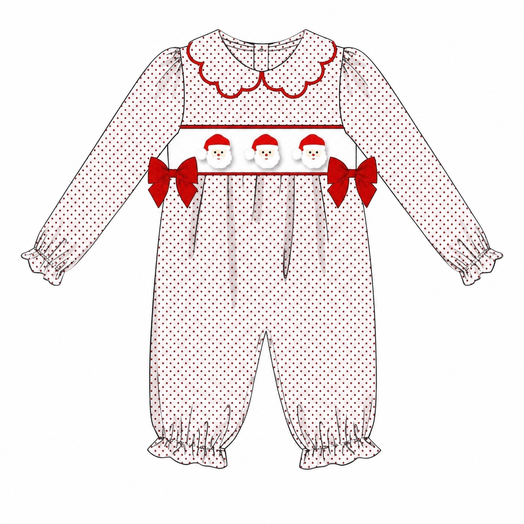 Saint Nick Polka Dot Romper