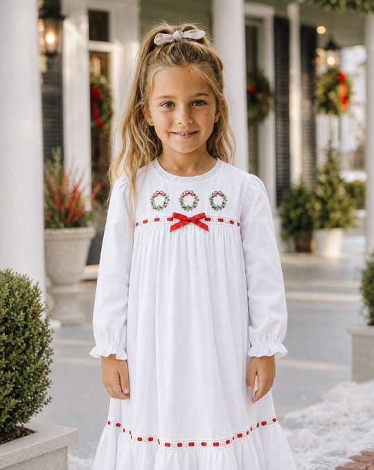 Christmas Wreath Nightgown — model photo
