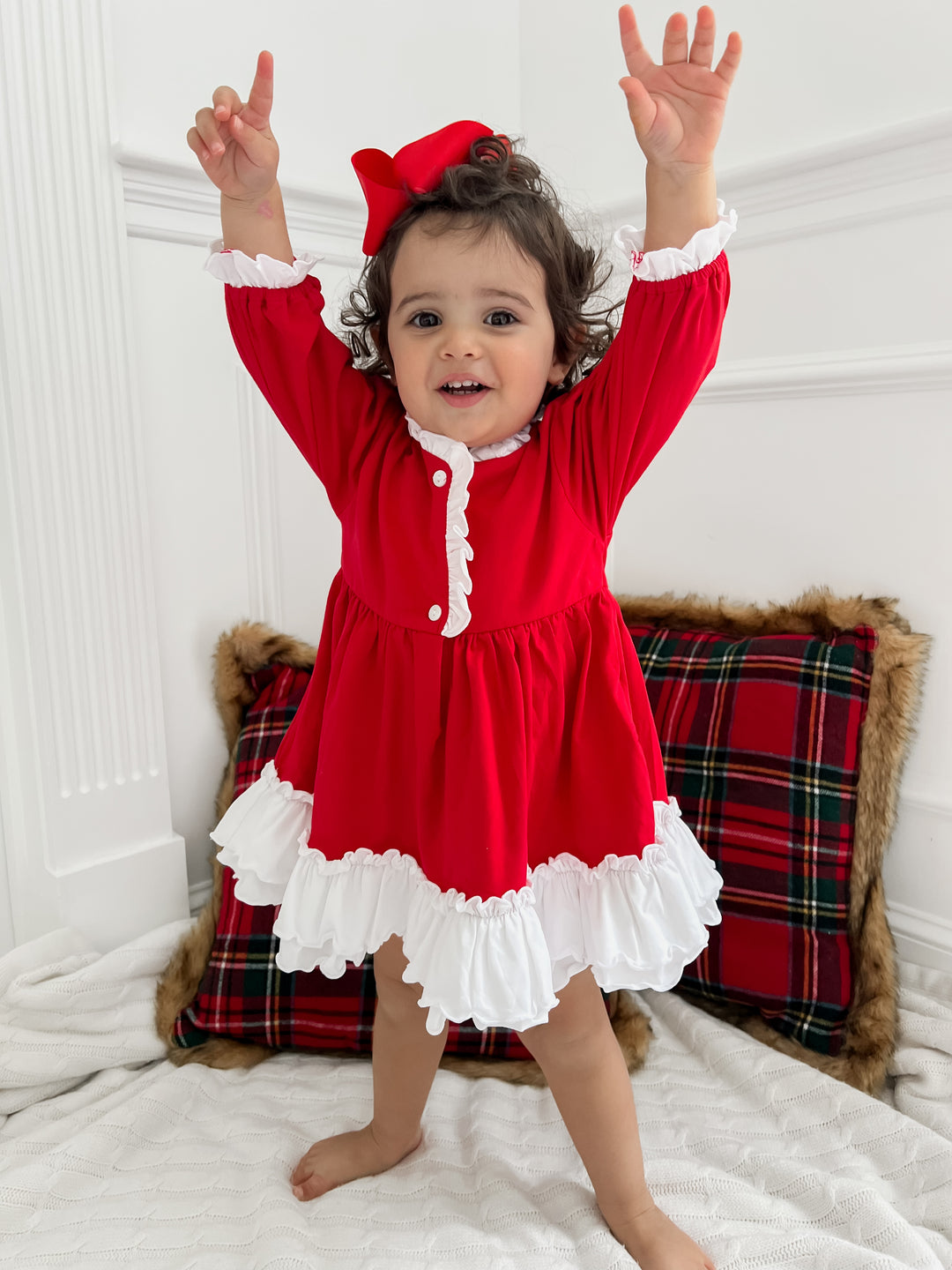 Christmas Red & White Nightgown Lillie & Lilah Christmas Red & White Nightgown Lillie & Lilah