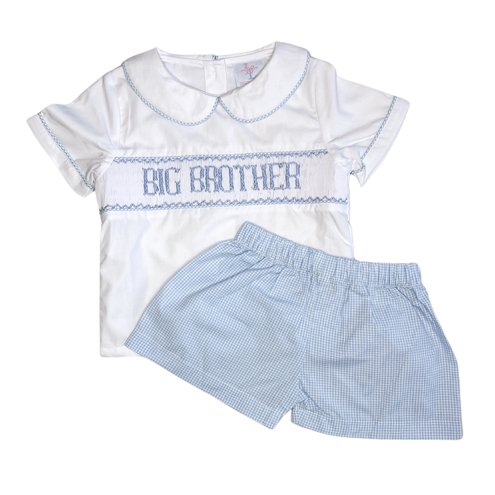 Big Brother Blue Smocked Set