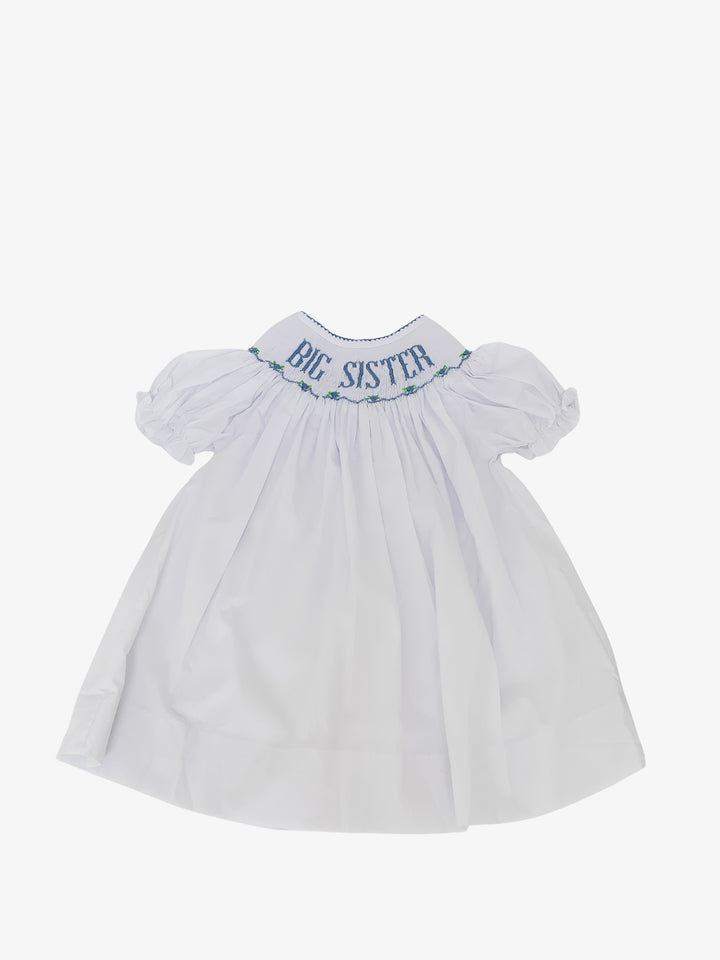 Big Sister Blue Smocked Dress