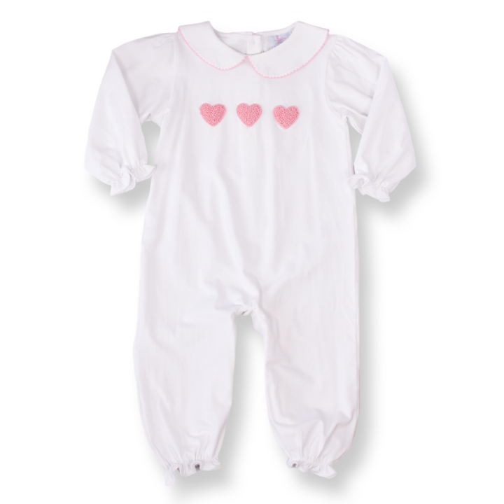 Lucy French Knot Heart Smocked Romper