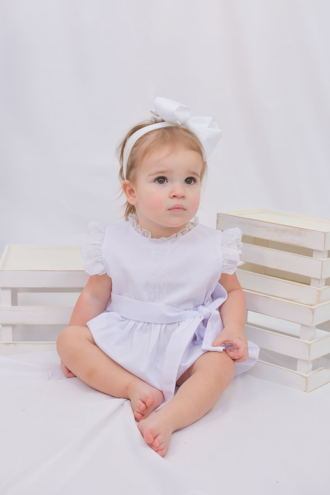 PRE-ORDER Lydia White Heirloom Smocked Bubble