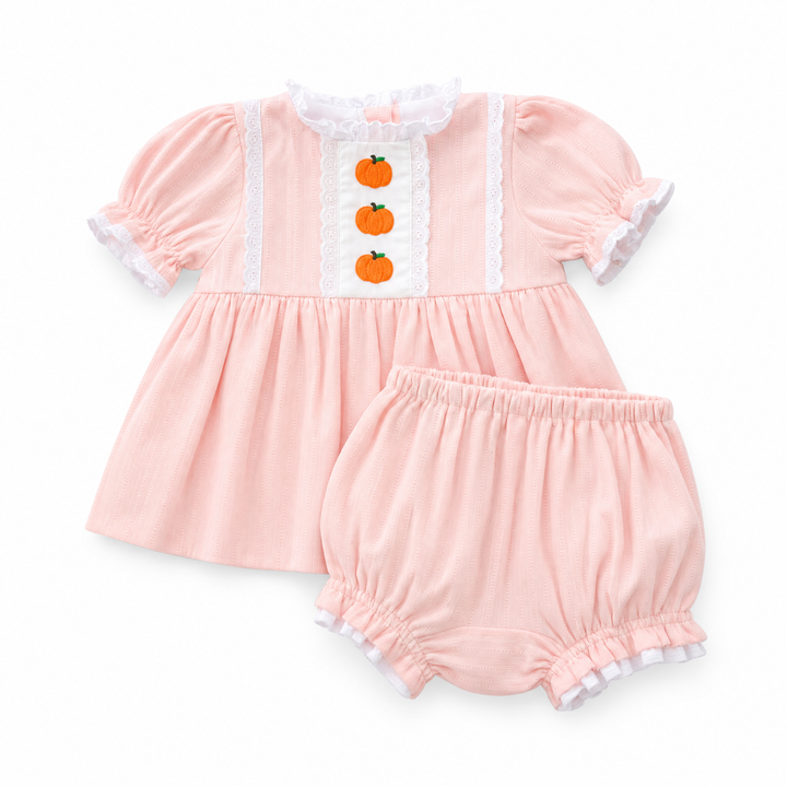 Pumpkin Lace Diaper Set