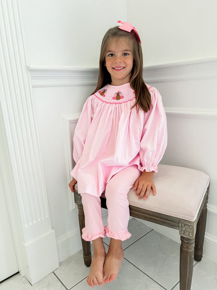 Sydney Pink Turkey Shirt and Legging Set