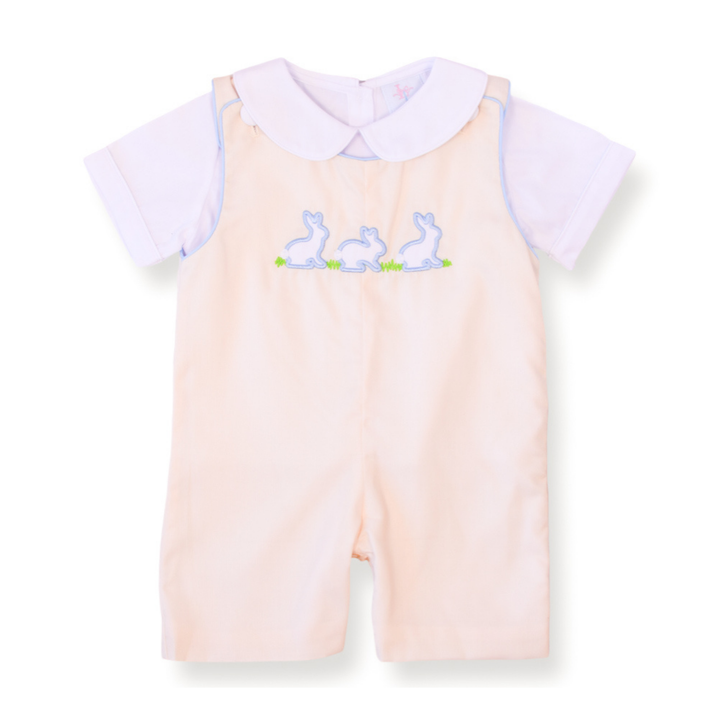 PRE-ORDER Carson Smocked Bunny Yellow Shortall