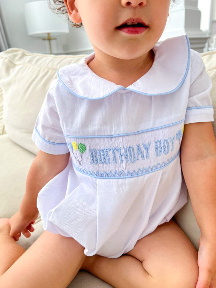 Birthday Boy Smocked Bubble