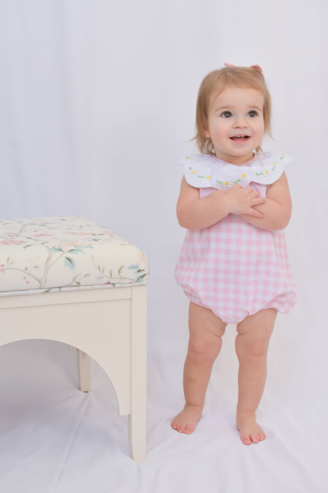 Pre-Order Darla Daisy Pink Gingham Bubble