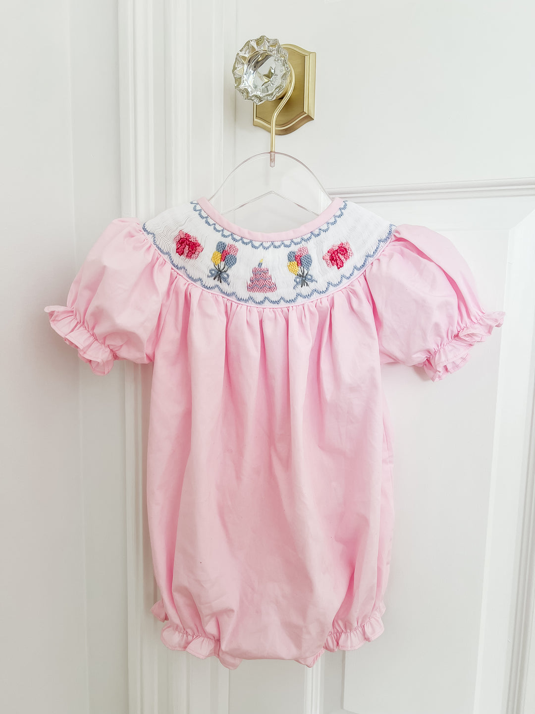 smocked birthday cake dress Pink And Green Smocked Birthday Cake Bow Bubble Size 2T