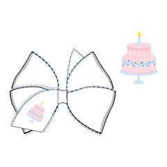 Birthday Cake Bow in Pink