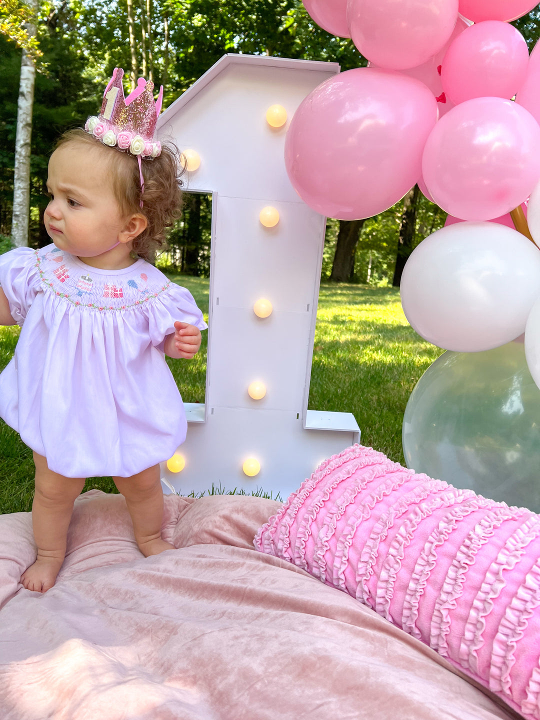 1st birthday smocked dress puff sleeve baby White dress, 1st birthday dress, baptism dress,first communion dress smocked dress, baby holiday dress