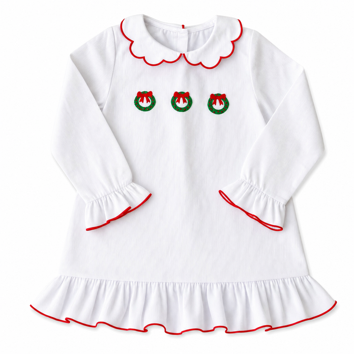 Elsie Evergreen Wreath Nightgown