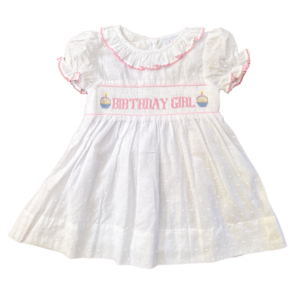 Smocked fashion first birthday dress