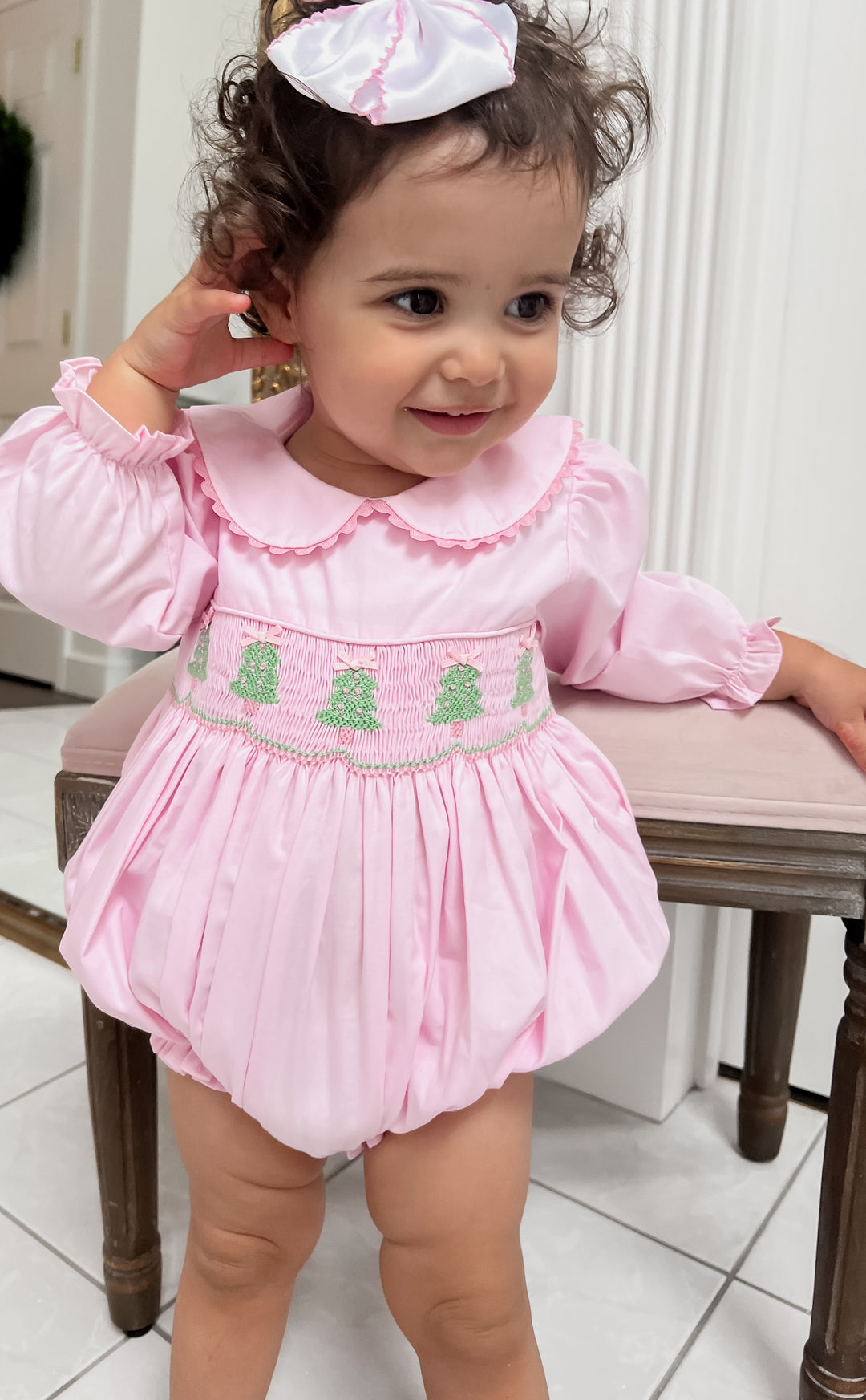 Eden Christmas Smocked Bubble