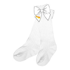 Candy Corn Bow Socks