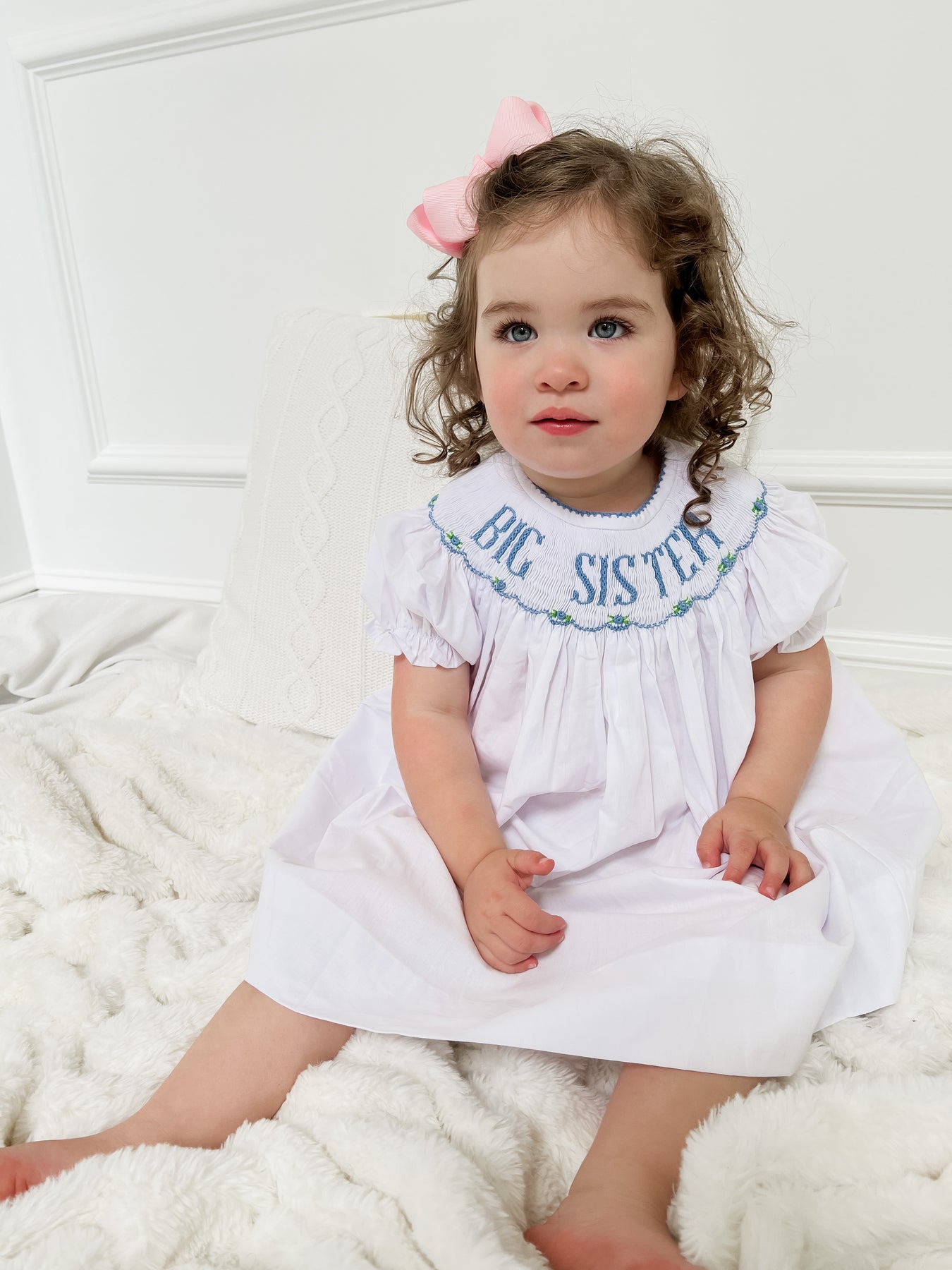 Big Sister Blue Smocked Dress Big Sister Blue Smocked Dress