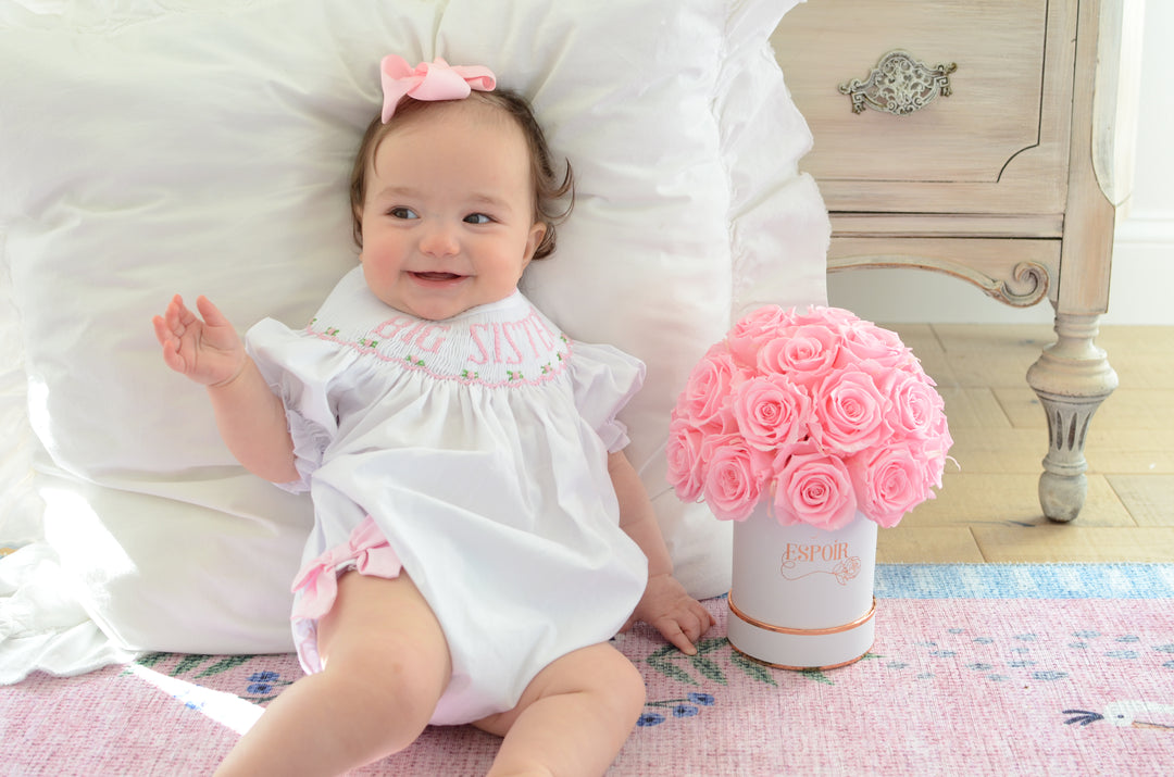 Big Sister Smocked Bubble with Bows Lillie & Lilah Big Sister Smocked Bubble with Bows Lillie & Lilah