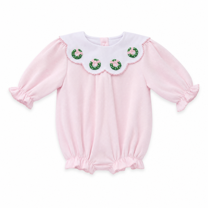 Beatrice Wreath Smocked Bubble