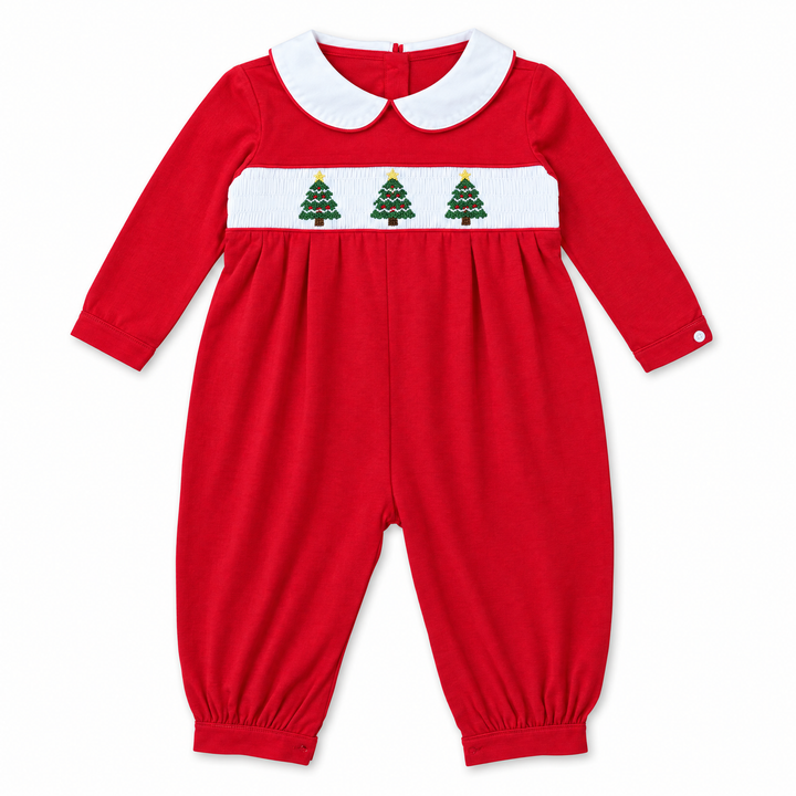 Christmas Tree Smocked Romper