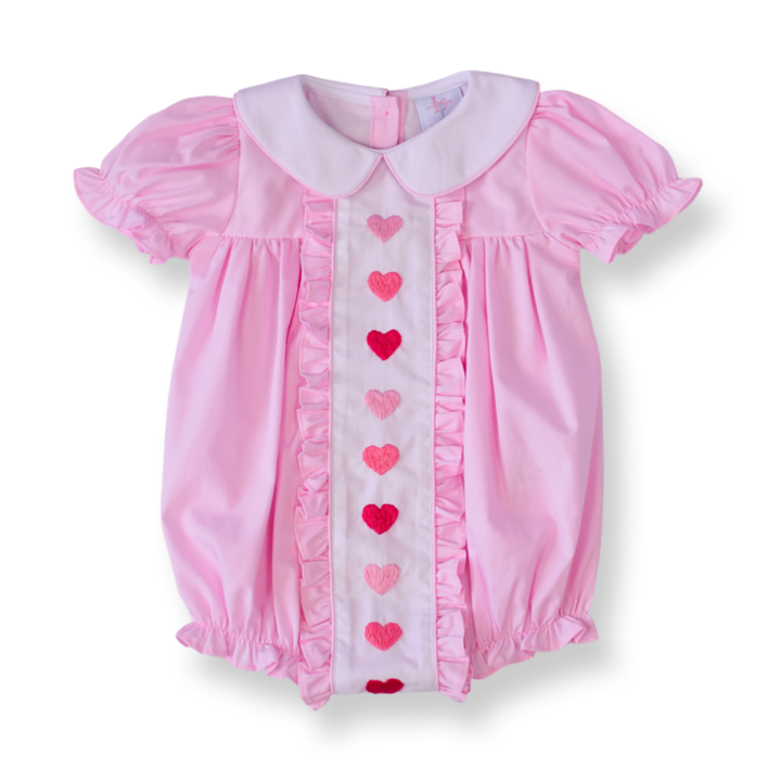 Wrenley Heart Smocked Bubble