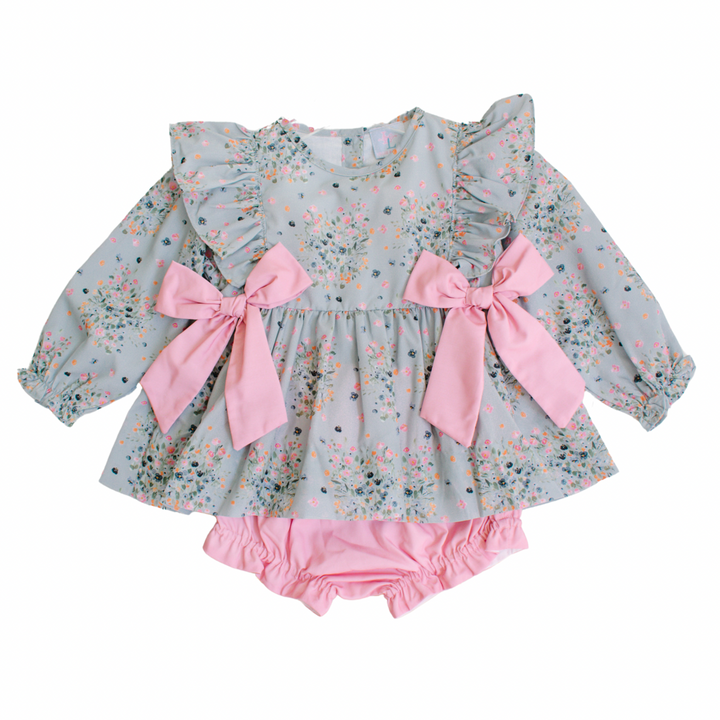 Everleigh Sage Floral Diaper Set