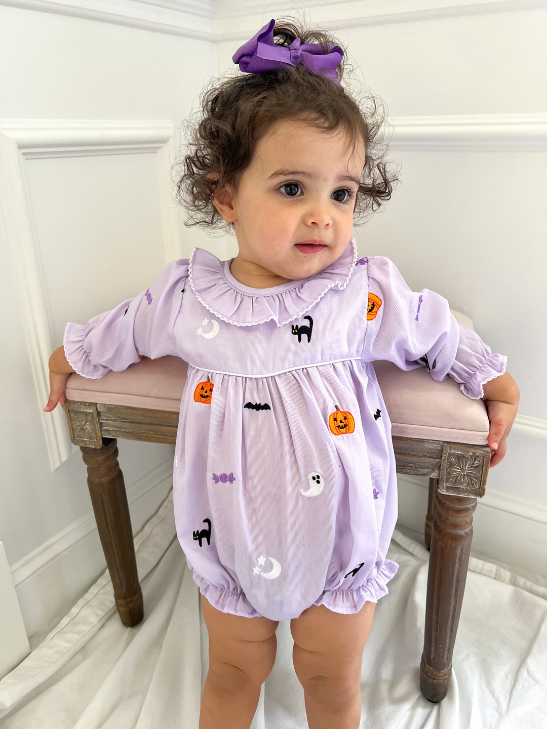 Sabrina Halloween Smocked Bubble