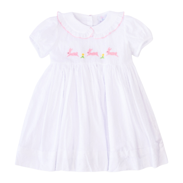 Brynn Bunny Swiss Dot Smocked Dress