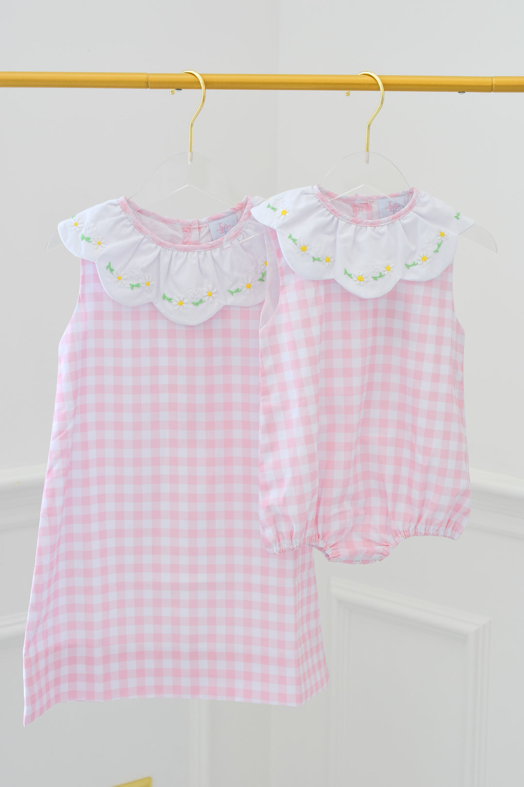 Pre-Order Darla Daisy Pink Gingham Smocked Dress