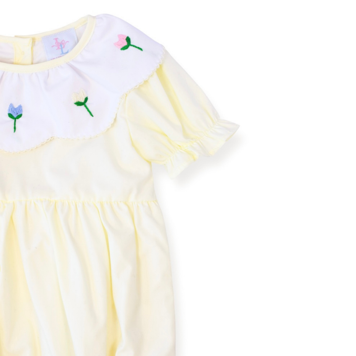 PRE-ORDER Spring Tulip Smocked Dress in Yellow