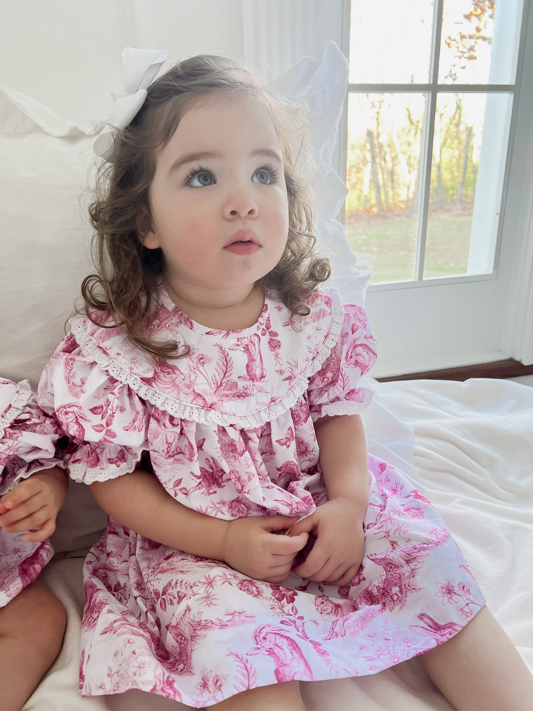 Pink Easter Toile Dress