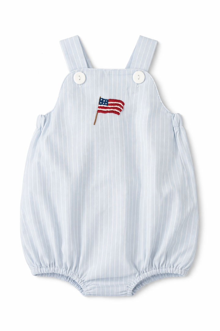 Landon American French Knot Flag Boy Bubble