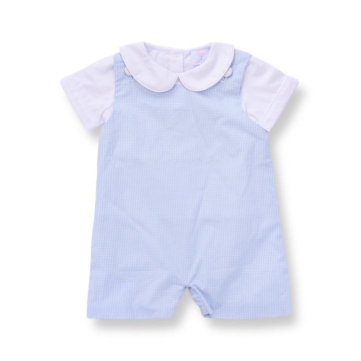 Blue Gingham Boy Shortall
