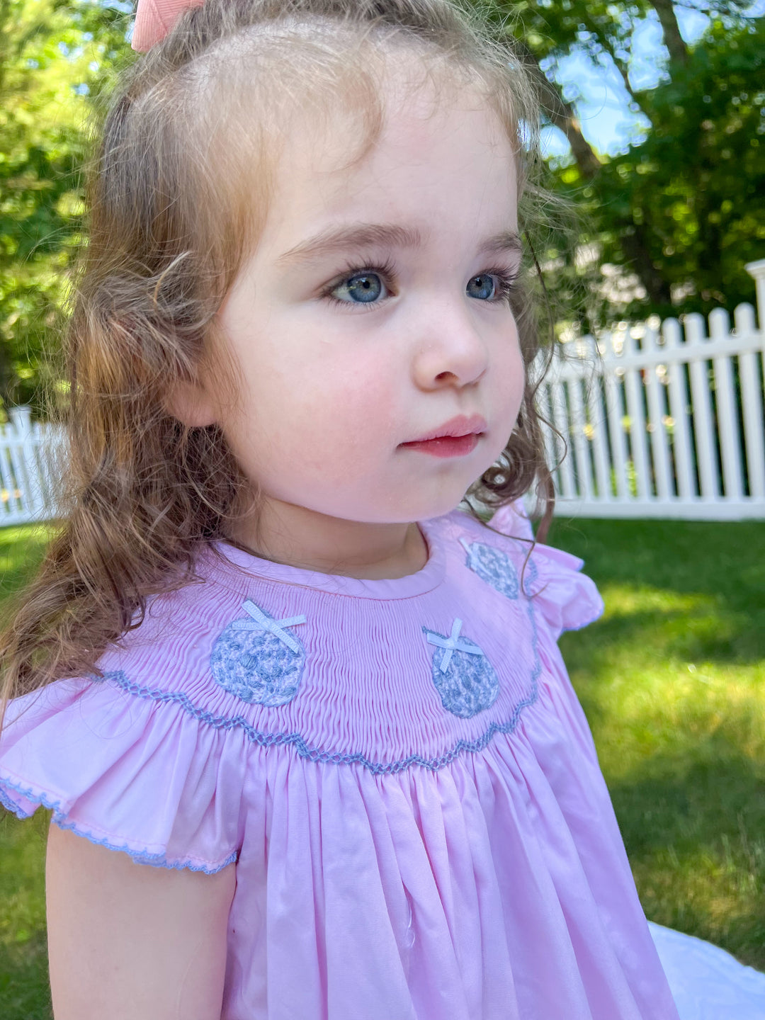 Carly Chinoiserie Pumpkin Smocked Dress