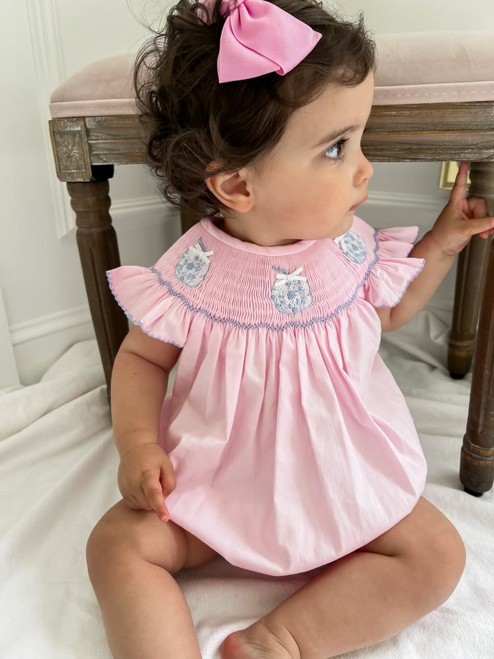 Carly Chinoiserie Pumpkin Smocked Bubble