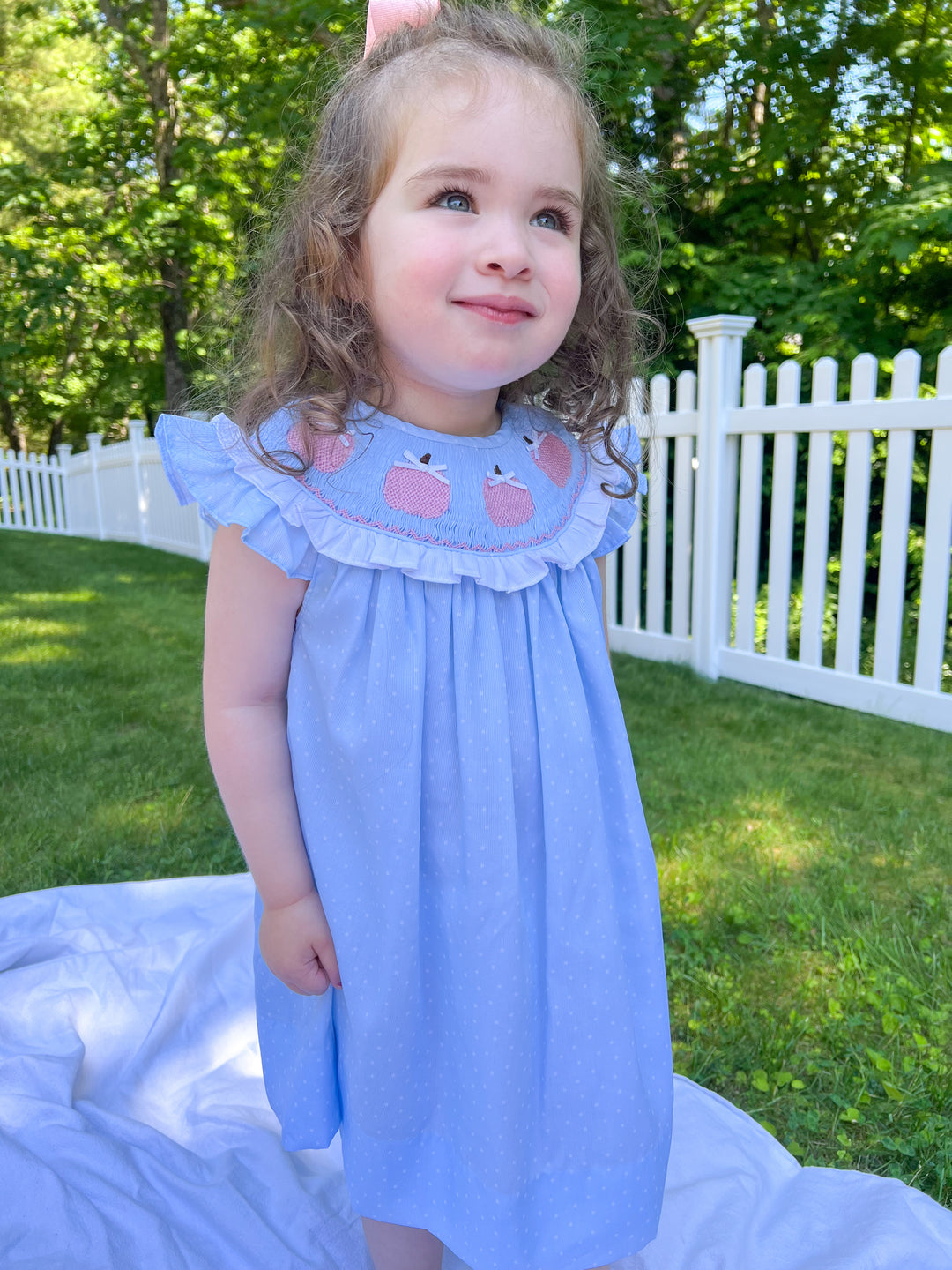 Penelope Pink Pumpkin Smocked Dress