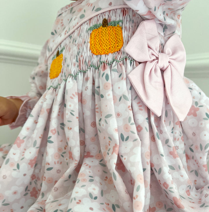 Ella Pumpkin Smocked Dress