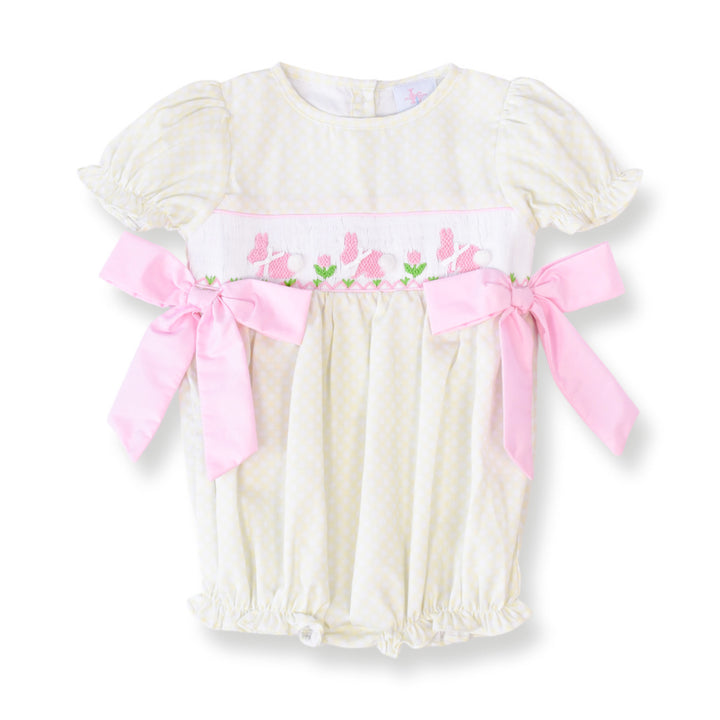 Goldie Easter Bunny Smocked Bubble