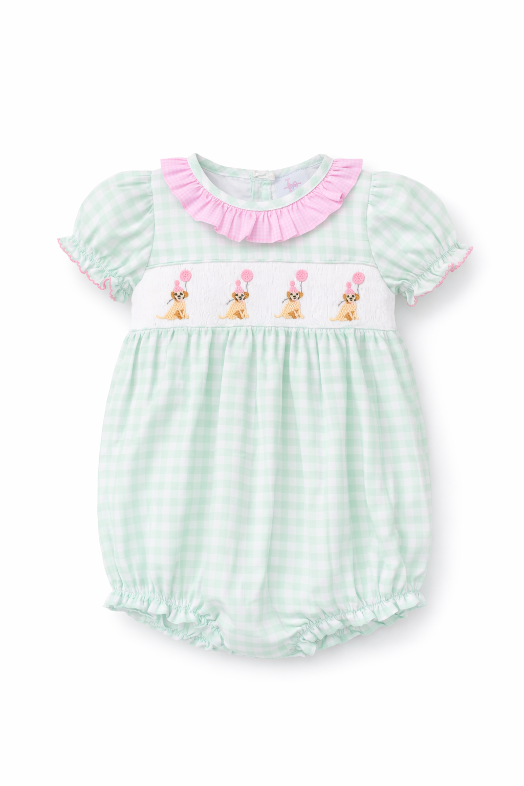 Birthday Puppy Smocked Bubble