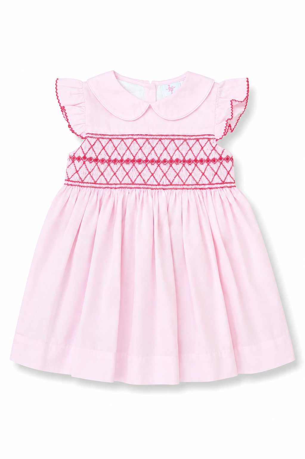 Pink Smocked Ruffle Dress