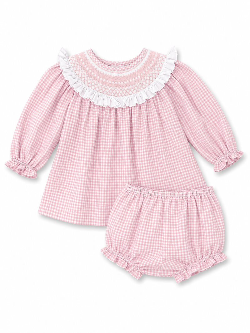 Lucille Heirloom Smocked Diaper Set