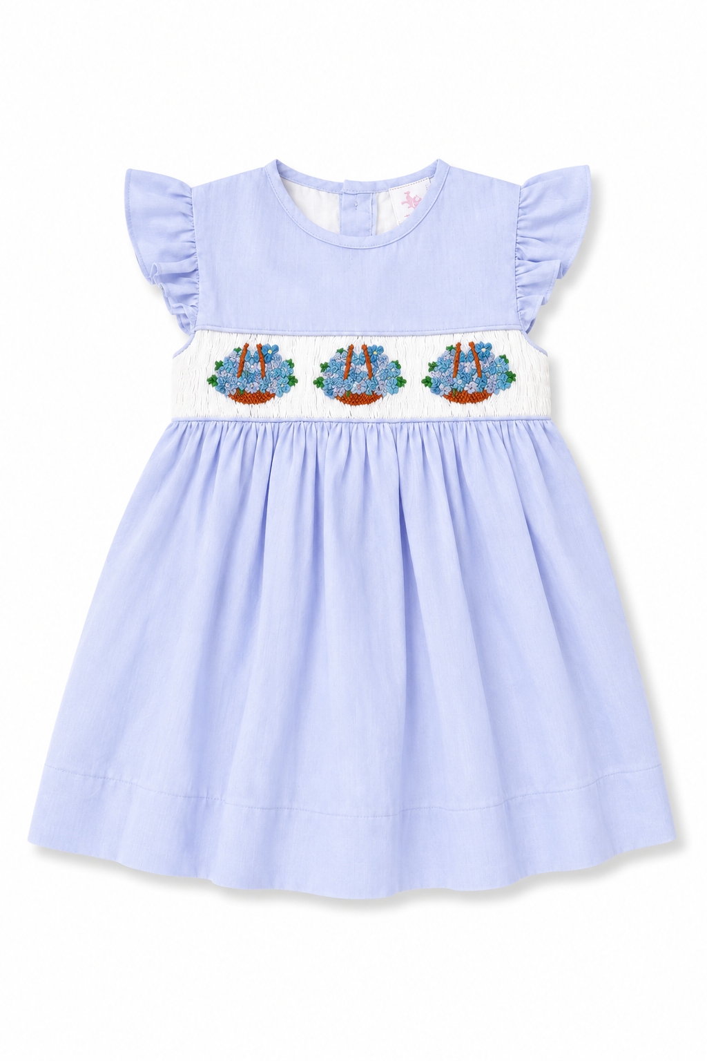 Periwinkle Hydrangea Smocked Dress