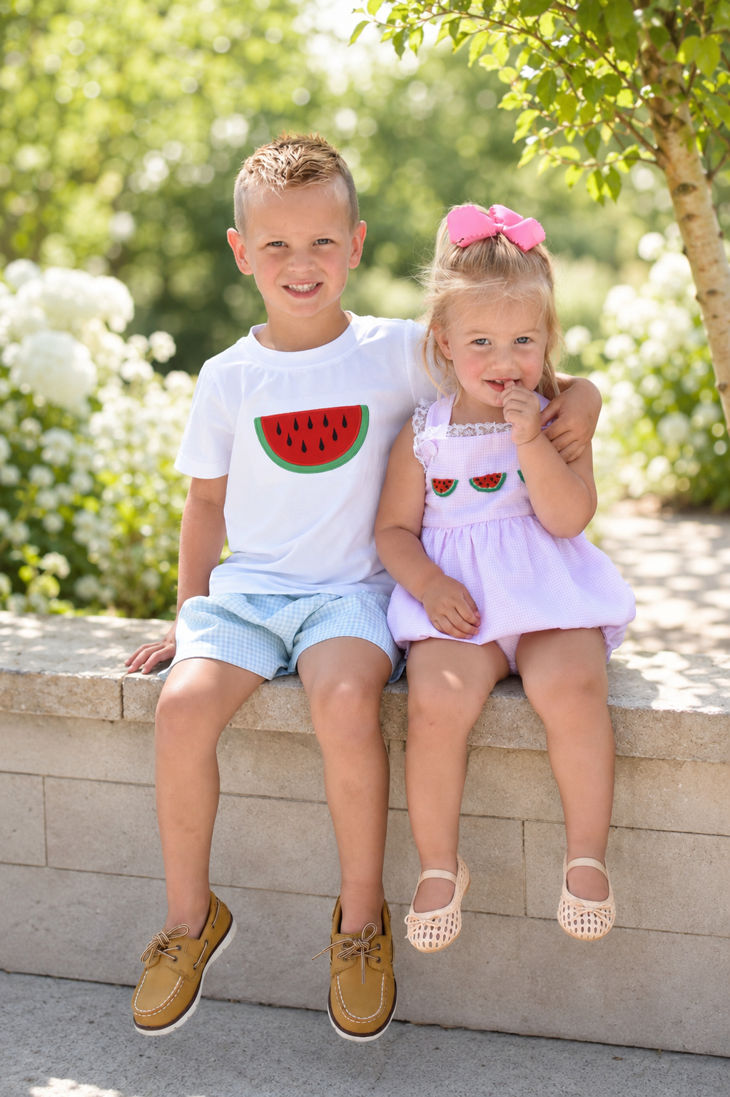 Watermelon Slice Applique Short Set