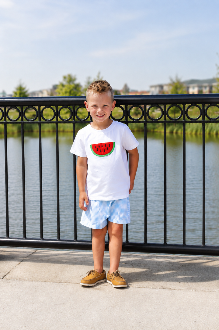 Watermelon Slice Applique Short Set