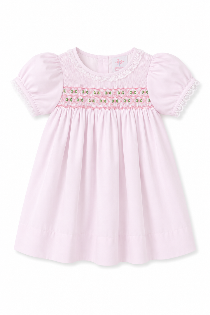 Emilia Heirloom Dress and Bonnet in Pink