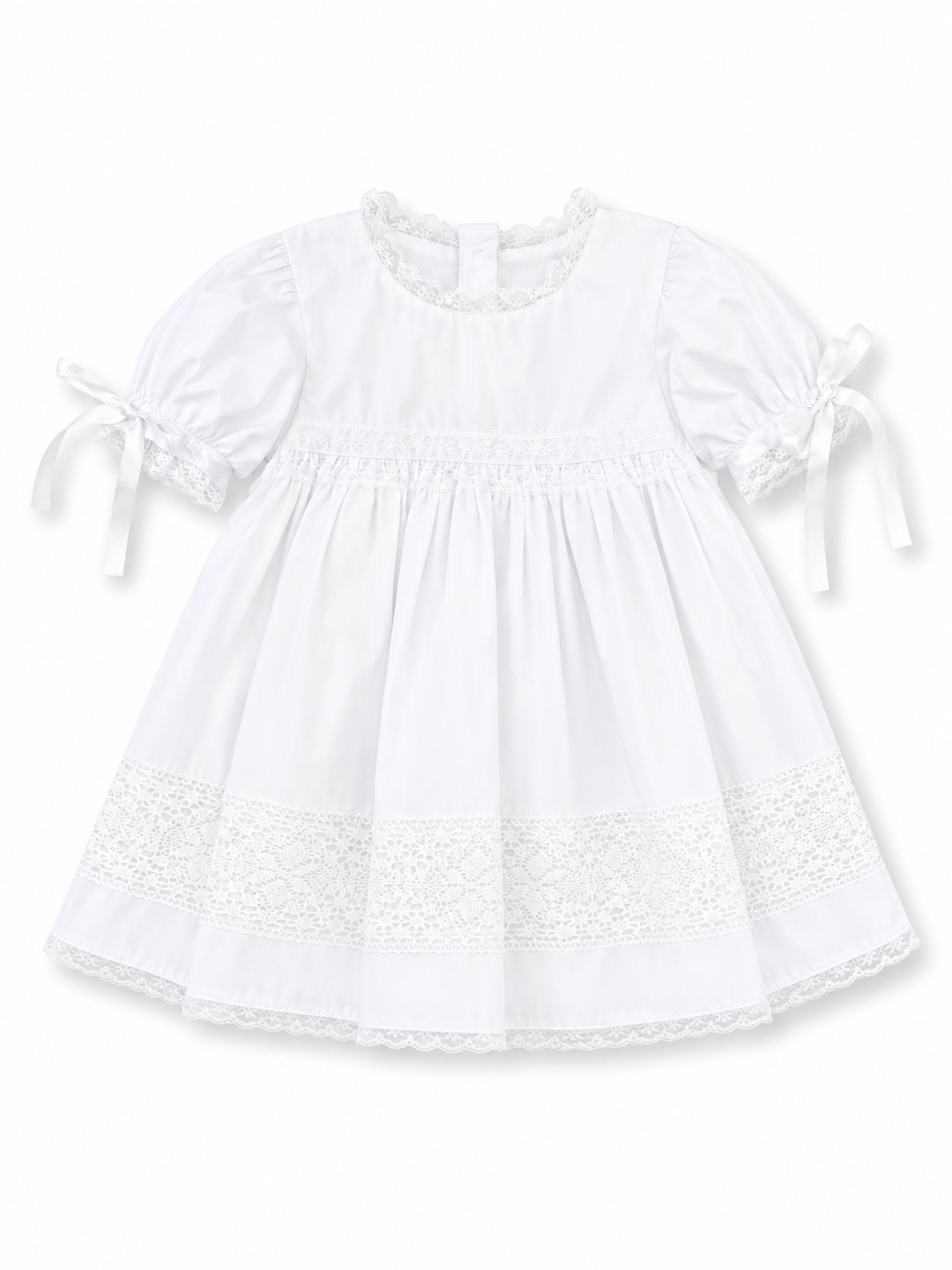 Carol Heirloom Smocked Dress in White