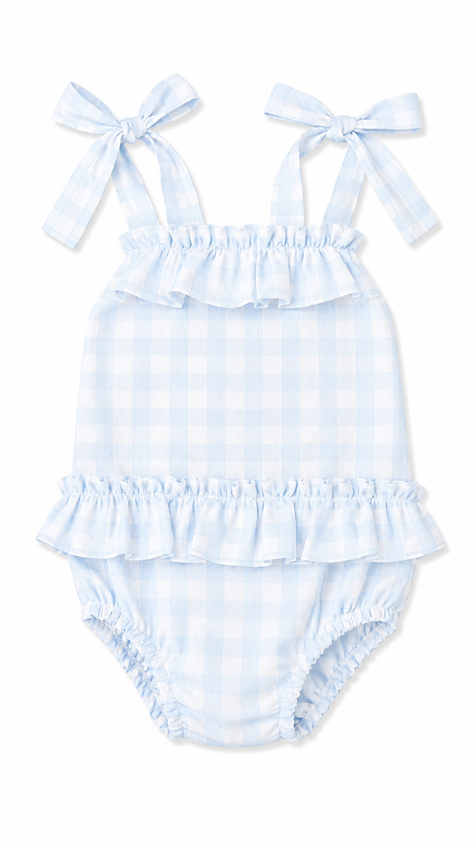 Blue Gingham Swimsuit