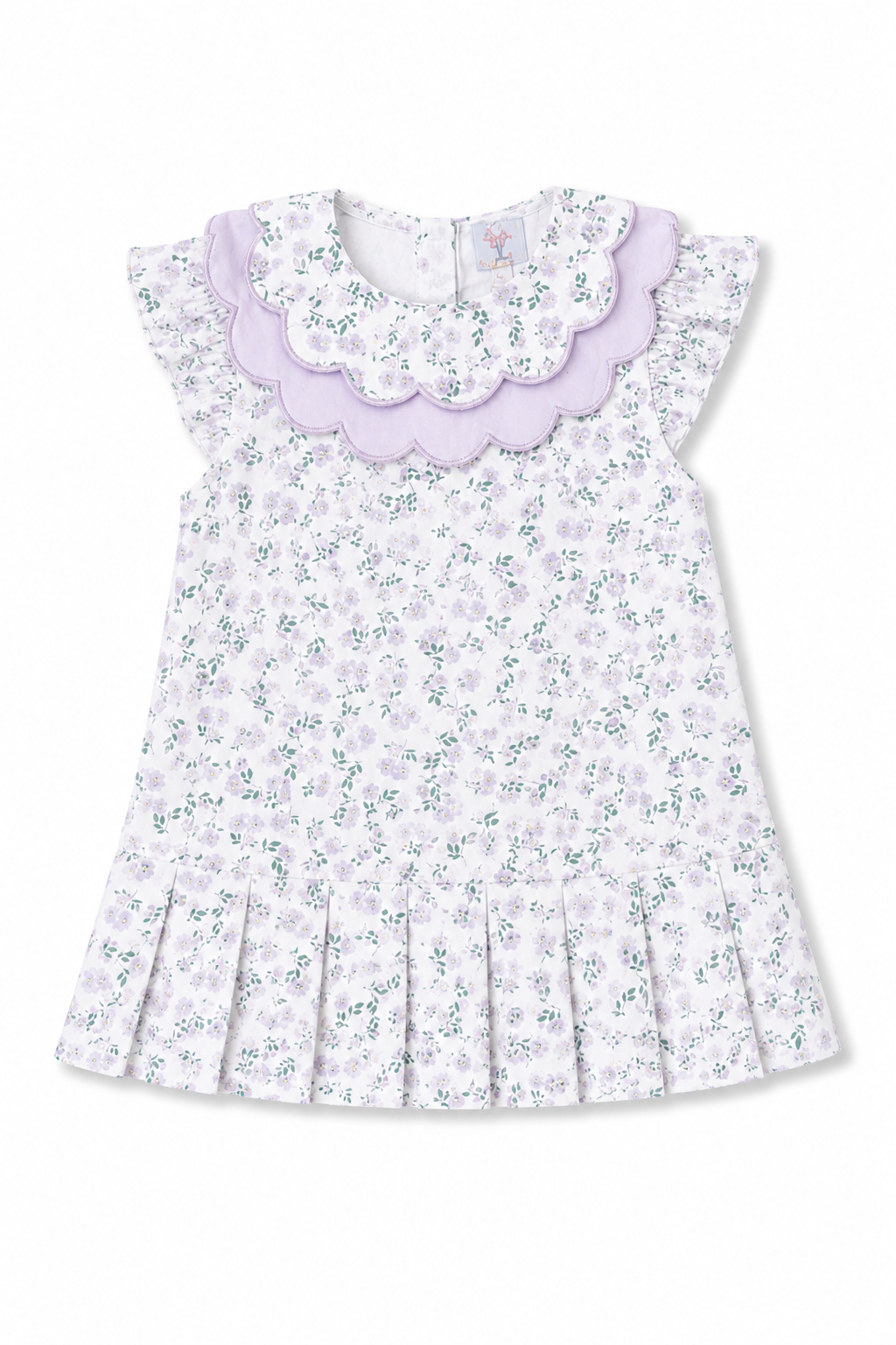 Pleated Tennis Dress in Lavender Florals