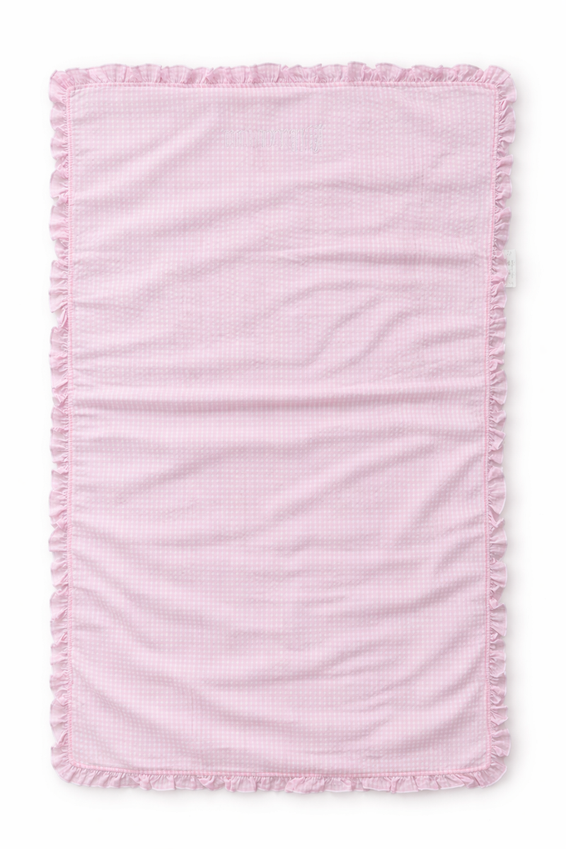 Pink Seersucker Beach Towel