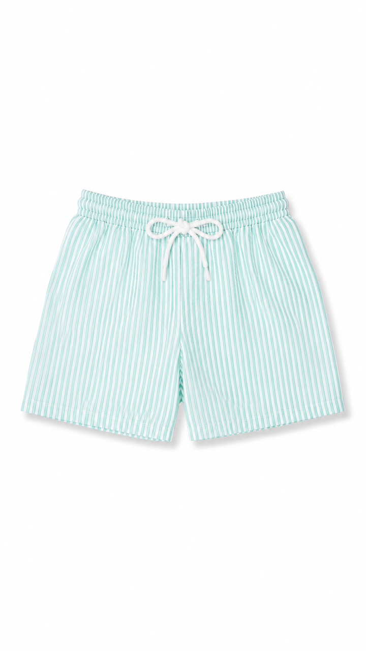 Seersucker Shorts in Teal
